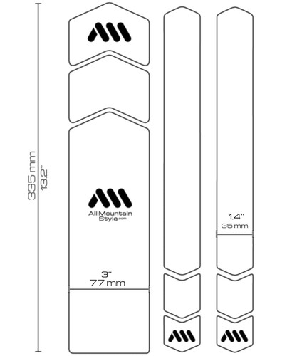 All Mountain Style Frame Guard Full - Clear Silver
