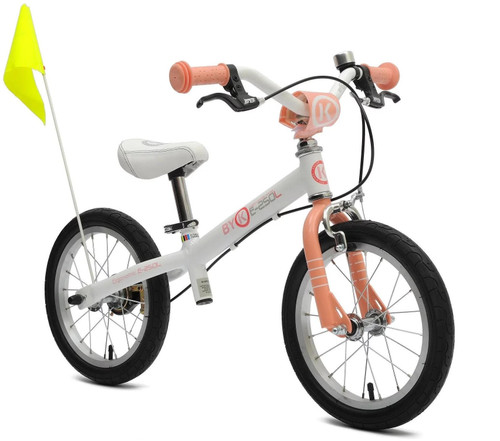 ByK E-250L Girls Balance 12" Bike White/Royal Pink