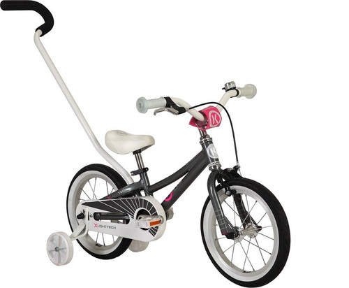 ByK E-250 Girls Kids 12" Bike Charcoal/Neon Pink