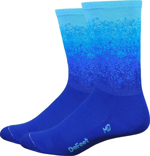 Defeet Ombre 6" Aireator Socks Royal Blue/Neptune/Carolina