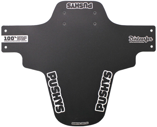 Dirtsurfer Mudguard Ltd Ed Pushys Logo Black/White