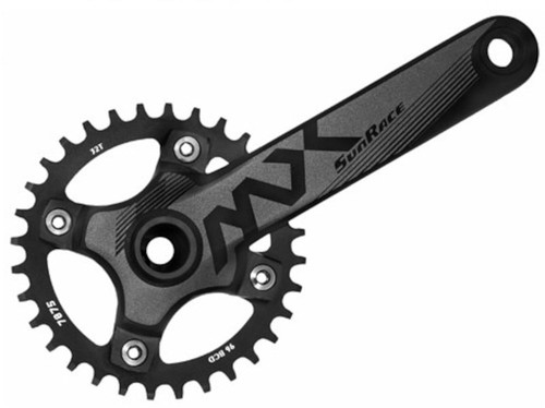 Sunrace FCMX0V 175mm 34T MTB Crankset Black w/BBM97 Bottom Bracket