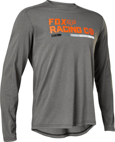 Fox Ranger Dri-Release LS Race Co Jersey Dark Grey