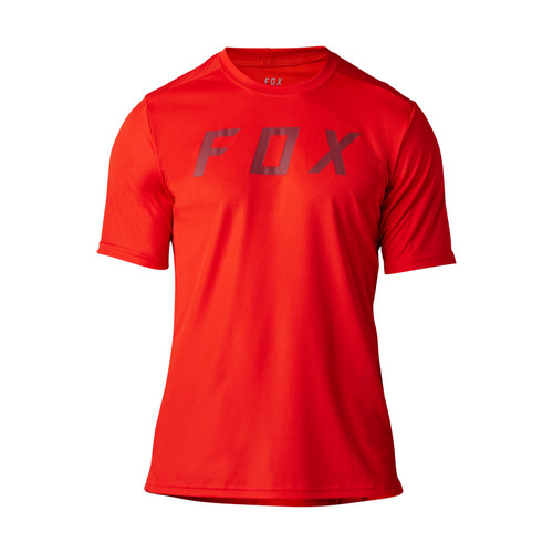 Fox Ranger Moth Race Mens MTB SS Jersey Flo Red 