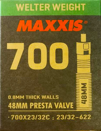 Maxxis Welter Weight 700x23/32C 48mm Presta Valve Tube Maxxis Welter Weight 700x23/32C 48mm Presta Valve Tube