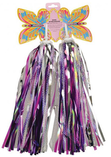 Rex Handlebar Streamers Pink/Purple/Flash Silver