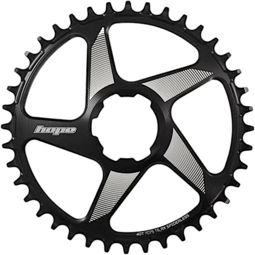 Hope Spiderless RX Chainring Black Teeth