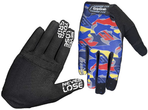 GripGrab Rebel Rugged FF Gloves Blue Camo 2021