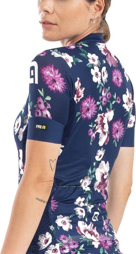 Ale PRR Fiori Womens SS Jersey Navy Blue