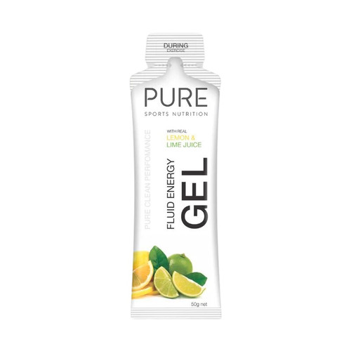 Pure 50g Energy Gel Lemon Lime + Caffeine