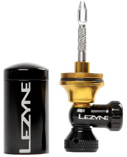 Lezyne Tubeless CO2 Blaster with 2x20g Cylinders Black/Gold
