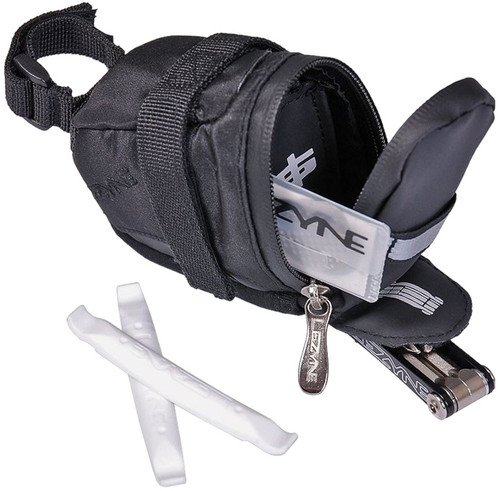 Lezyne S-Caddy Loaded 500ml Saddle Bag with Tools Black