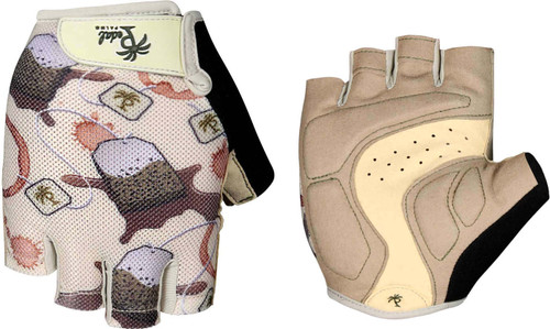 Pedal Palms Tea Bag Fingerless Gloves Tan/Brown