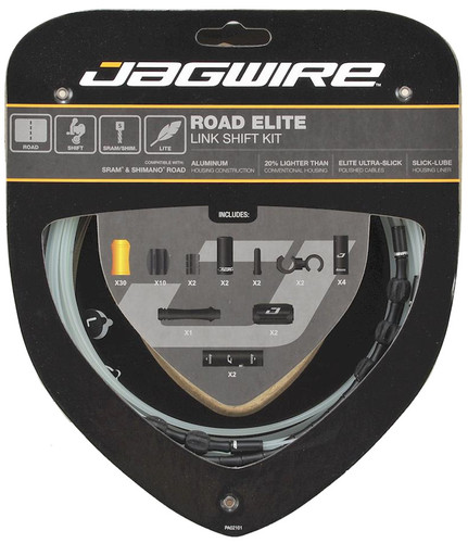 Jagwire Road Elite Link Shift Cable Kit Black for SRAM + Shimano