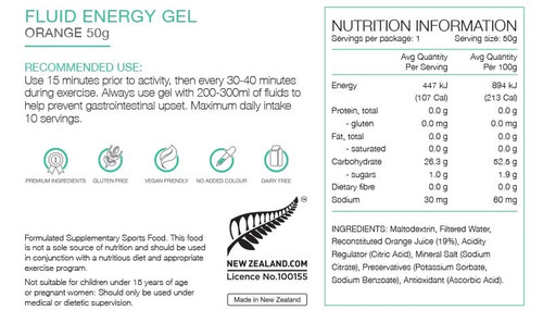 Pure Fluid Energy Gel 50g Orange
