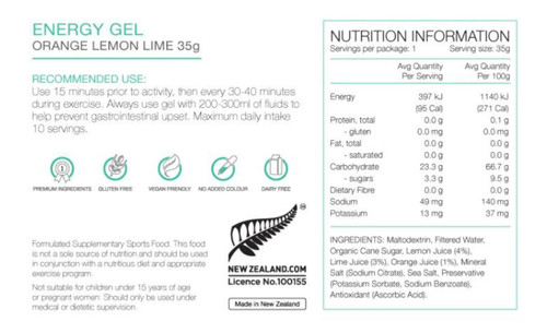 Pure 35g Energy Gel Orange / Lemon Lime