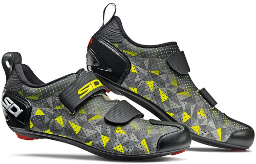 Sidi T-5 Air Carbon Composite Triathlon Shoes Grey/Yellow/Black