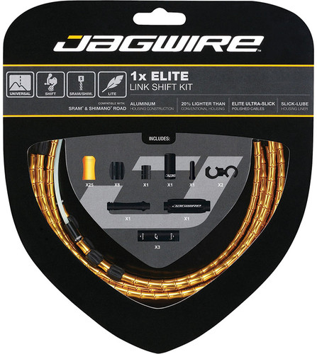 Jagwire 1x Elite Link Shift Cable Kit Black for SRAM + Shimano