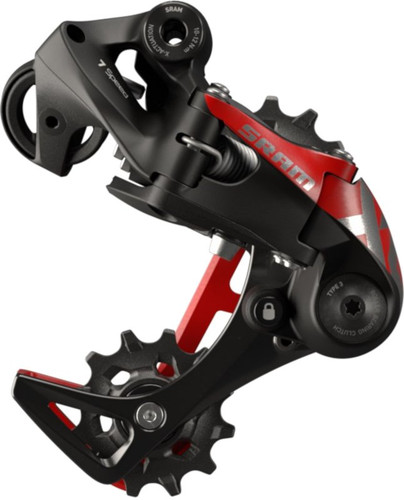 SRAM X01 DH X-Horizon 7 Speed Short Cage Rear Derailleur Red