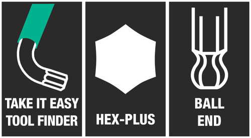 Wera 950/9 Hex-Plus 2 L-Key Set Metric BlackLaser Multicolour (Short)