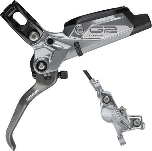 SRAM G2 Ultimate Carbon Left Lever Rear Disc Brake Polar Grey Anodized A2