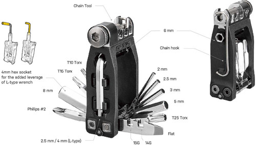 Topeak Ninja Master+ T16 Cage Fit Toolbox