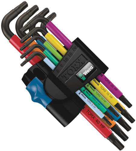 Wera 967/9 Torx 1 HF L-Key Set BlackLaser Multicolour