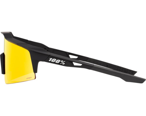 100% Speedcraft SL Sunglasses Soft Tact Black (HiPER Red Multilayer Mirror Lens)