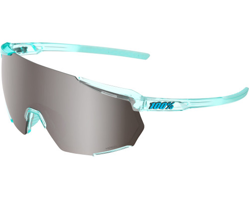 100% Racetrap 3.0 Sunglasses Polished Translucent Mint (HiPER Silver Mirror Lens)