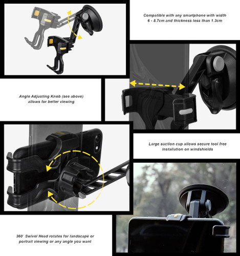 Topeak Omni CarMount Windshield Suction Mount