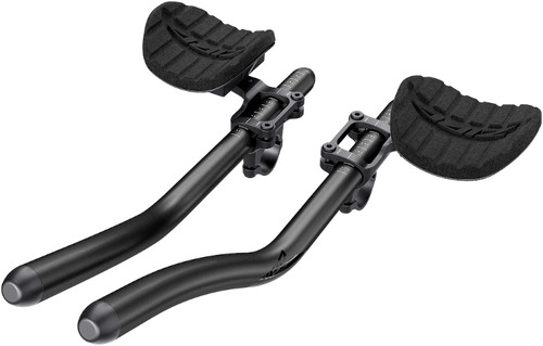 Zipp Vuka Evo70 Aluminium Aerobar Extensions w/Above Mount Clip Bead Blast Black/Gloss Black