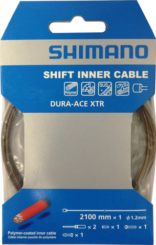 Shimano ST-9000 Polymer-coated 1.2mm X 2100mm Shift Cable