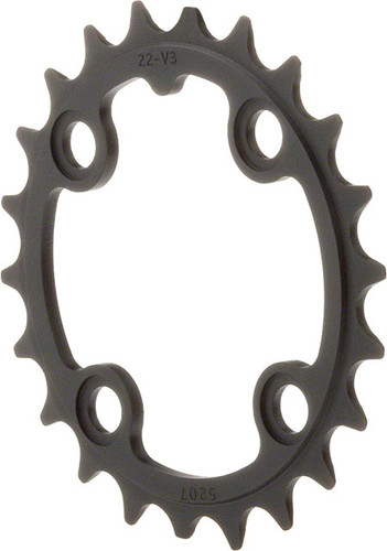 Truvativ V3 8/9/10 Speed 64 BCD Alloy Inner Chainring Black 22T