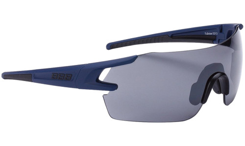 BBB BSG-53 FullView Sport Glasses Matt Blue Frame Smoked Lens