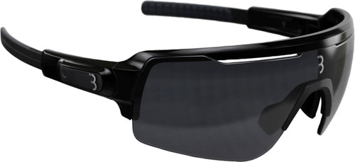 BBB Commander Sports Glasses Black Frame Smoke Silver Lens