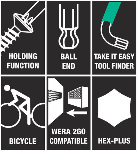 Wera Bicycle Set 4 - 9 Piece Metric L-Key Hex/Torx Set BlackLaser Multicolour