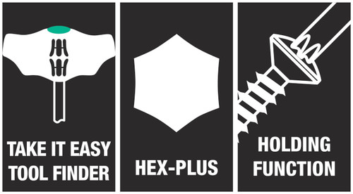 Wera 454/7 T-Handle HF Hex Driver Set 1
