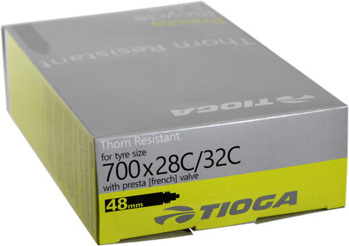 Tioga Thorn Resistant 700x28C/32C 48mm Presta Valve Road Tube