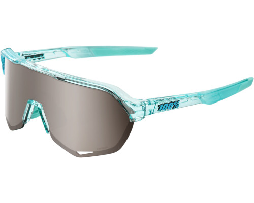100% S2 Sunglasses Polished Translucent Mint (HiPER Silver Mirror Lens)