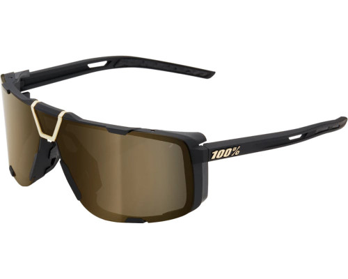 100% Eastcraft Sunglasses Soft Tact Black (Soft Gold Mirror Lens)