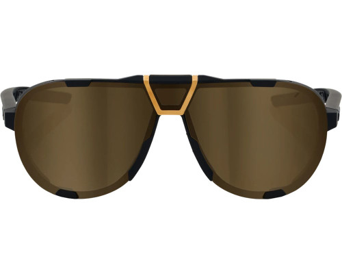 100% Westcraft Sunglasses Soft Tact Black (Soft Gold Mirror Lens)