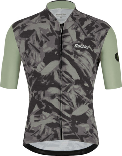 Santini Gravel Race Jersey Grey Camo/Green 2022