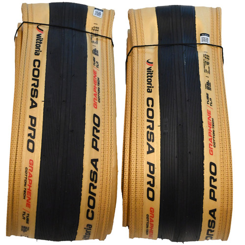 Vittoria Corsa PRO Gold Limited Edition 700x28c TLR Twin Pack
