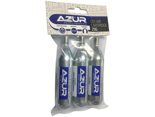 Azur 25g Co2 Threaded Air Cartridges 3 Pack