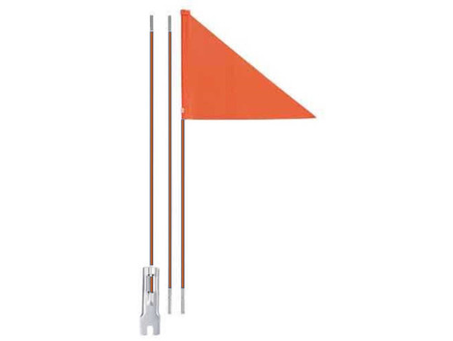 IceToolz F364 Three Piece White Pole Safety Flag - 60'