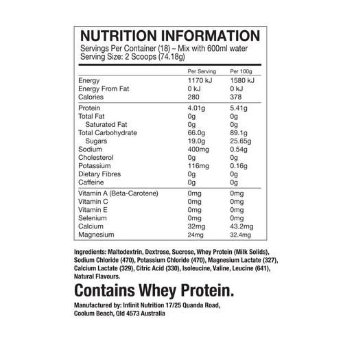 Infinit Nutrition Go Far Complete Endurance - Lemon/Lime - 1.3kg