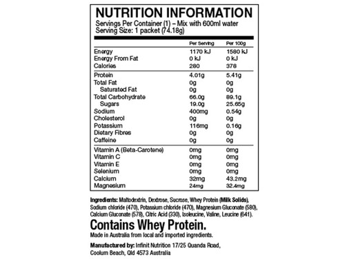 Infinit Nutrition Go Far Complete Endurance Single Serve 10 Pack - Raspberry