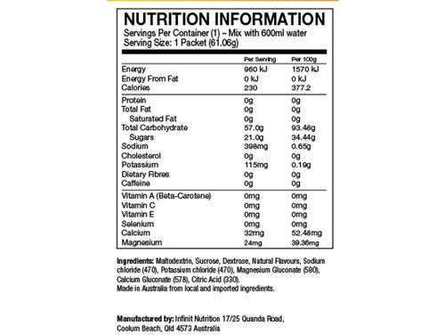 Infinit Nutrition Speed Complete Acceleration Single Serve 10 Pack - Orange