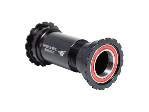 Wheels MFG Threaded BB86/92 - PF41 24mm Shimano Angular Contact Bottom Bracket  - Black