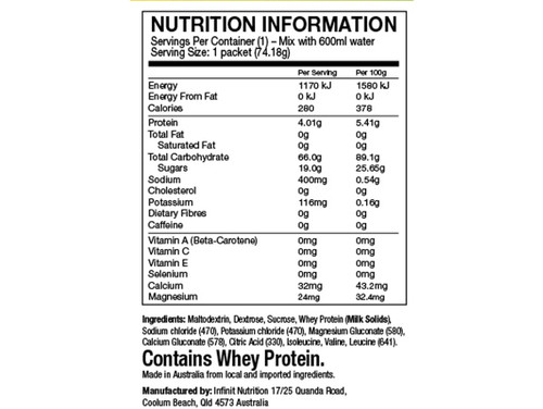 Infinit Nutrition Go Far Complete Endurance Single Serve 10 Pack - Lemon/Lime